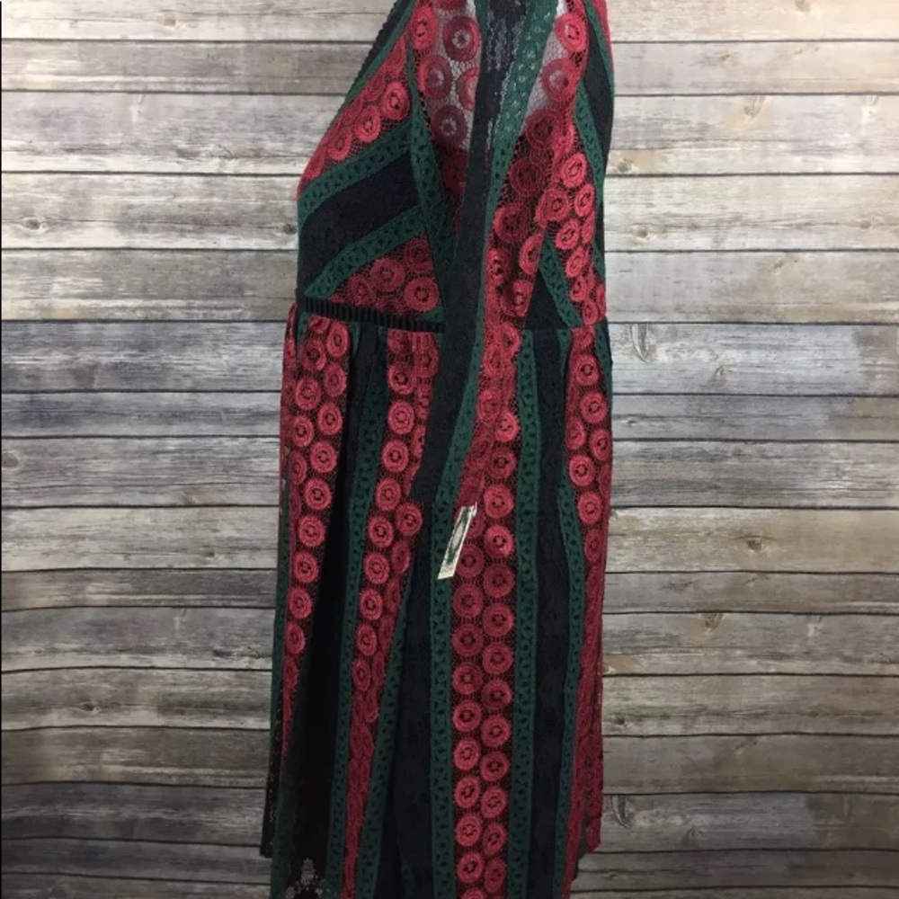 Xhilaration crochet dress xs nwt black green - Picture 2 of 4